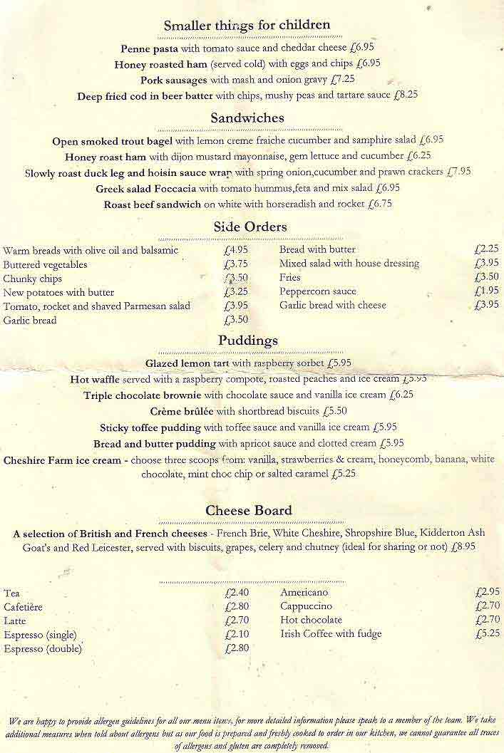 The Architect Menu Page 2